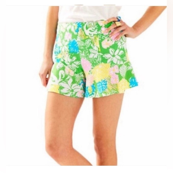 Lilly Pulitzer Folly Skort Hibiscus Stroll Print Size 00 - Picture 6 of 12